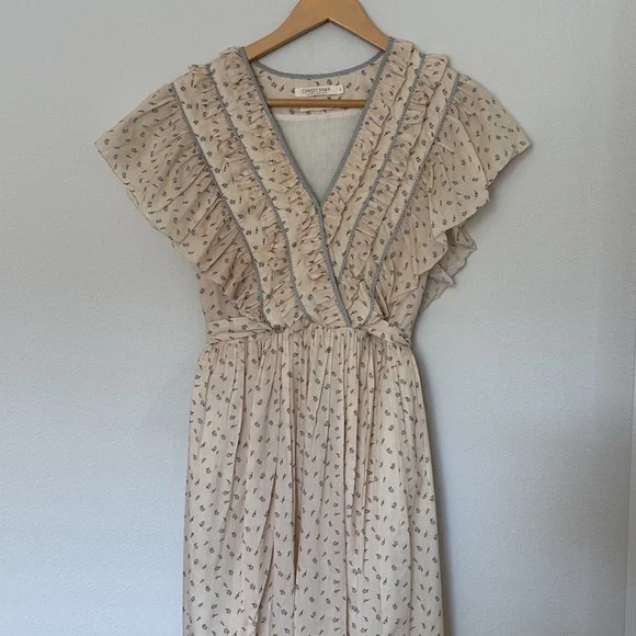 Christy Dawn 🌼 Kori Cotton Dress in Daffodil Cream Floral Maxi Midi Dress (S) - Picture 3 of 7